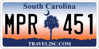 SC license plate MPR451