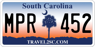 SC license plate MPR452