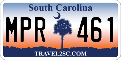 SC license plate MPR461