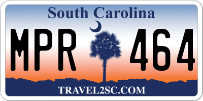 SC license plate MPR464