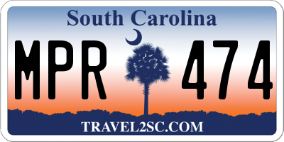 SC license plate MPR474