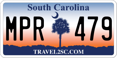 SC license plate MPR479