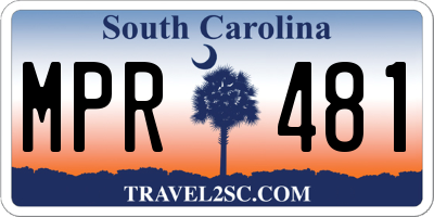 SC license plate MPR481