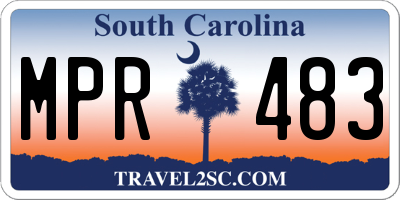SC license plate MPR483