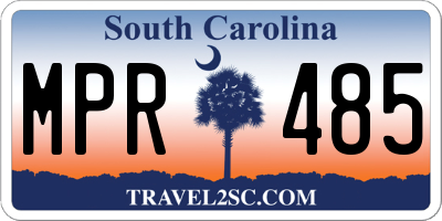 SC license plate MPR485