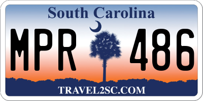 SC license plate MPR486