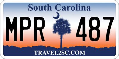 SC license plate MPR487