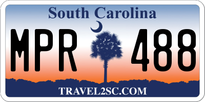 SC license plate MPR488