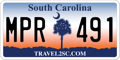SC license plate MPR491