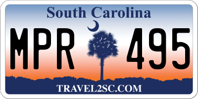 SC license plate MPR495