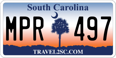 SC license plate MPR497