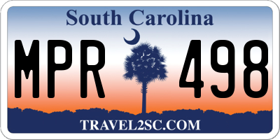 SC license plate MPR498