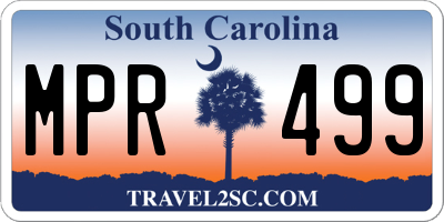 SC license plate MPR499