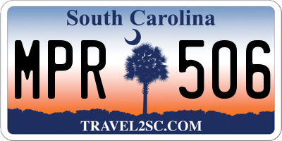 SC license plate MPR506