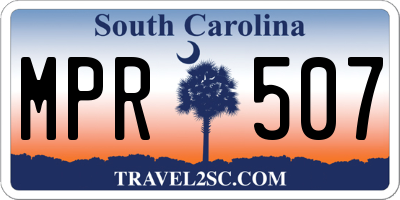 SC license plate MPR507