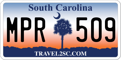 SC license plate MPR509