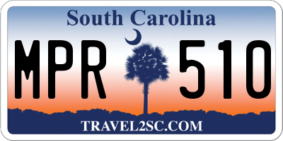 SC license plate MPR510