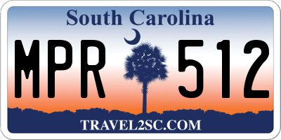 SC license plate MPR512