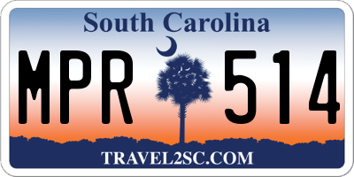 SC license plate MPR514