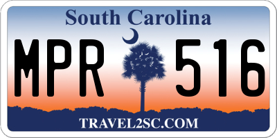 SC license plate MPR516
