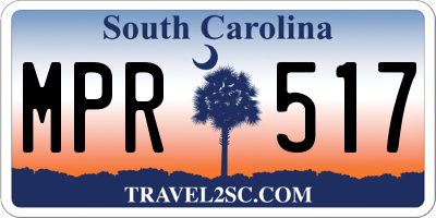 SC license plate MPR517