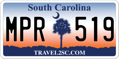 SC license plate MPR519
