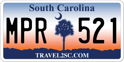 SC license plate MPR521