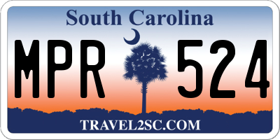 SC license plate MPR524