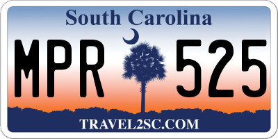SC license plate MPR525