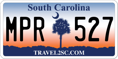 SC license plate MPR527