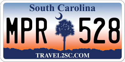 SC license plate MPR528