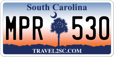 SC license plate MPR530