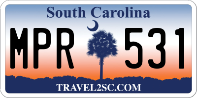 SC license plate MPR531