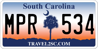 SC license plate MPR534
