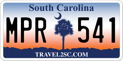 SC license plate MPR541