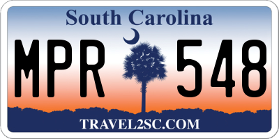 SC license plate MPR548