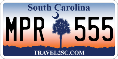 SC license plate MPR555