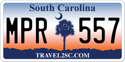 SC license plate MPR557