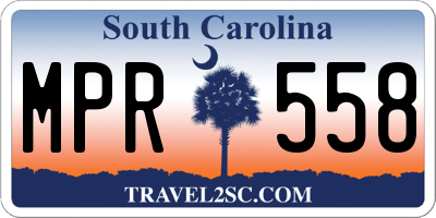 SC license plate MPR558