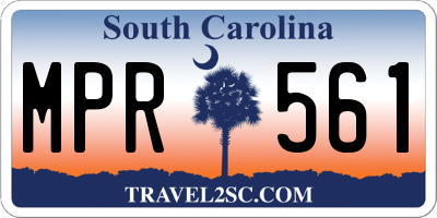 SC license plate MPR561