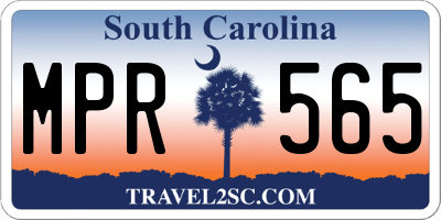 SC license plate MPR565