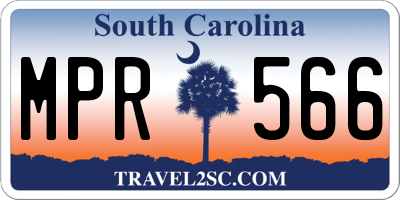 SC license plate MPR566