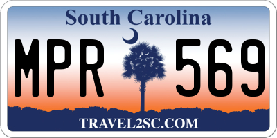 SC license plate MPR569