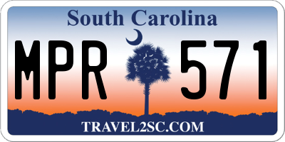 SC license plate MPR571