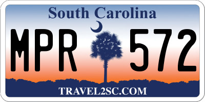 SC license plate MPR572