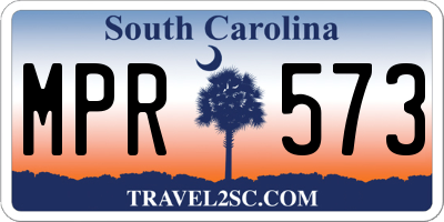 SC license plate MPR573