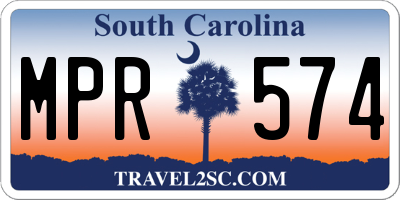 SC license plate MPR574