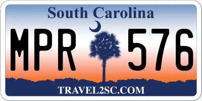 SC license plate MPR576