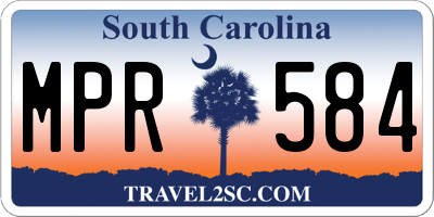 SC license plate MPR584
