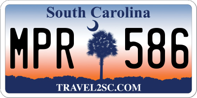 SC license plate MPR586